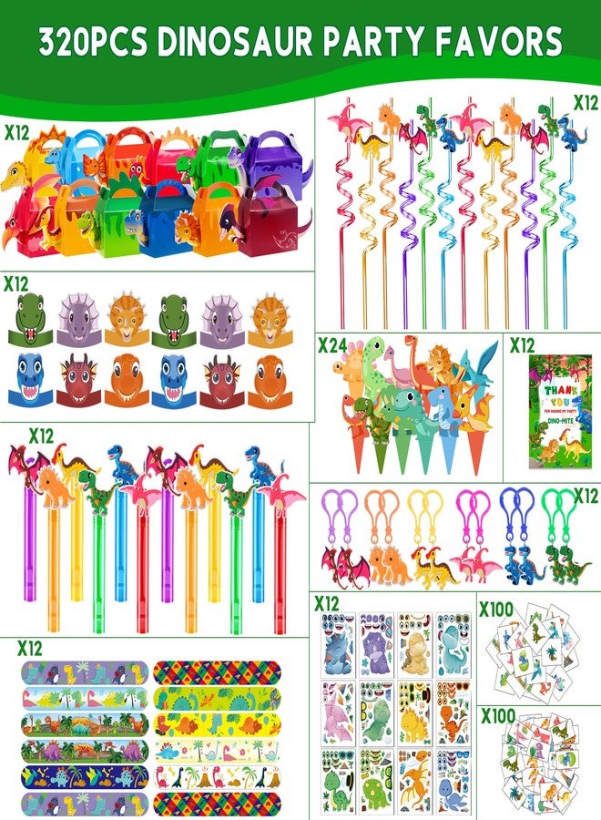 PLOUGVI 320PCS Dinosaur Birthday Party Decorations Favors Supplies, Dino Goodie Bags Fillers Stuffers for Kids Birthday Gifts - Image 3